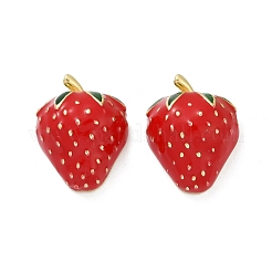 Boucles d'oreille en laiton émaillé&nbsp;EJEW-F895-24B-G