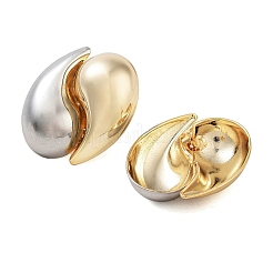 Boucles d'oreilles ovales en laiton&nbsp;EJEW-P294-03G