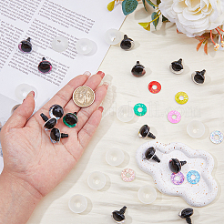 40 Set mit 10 Farben Plastikaugen für Puppen&nbsp;DIY-FH0006-70