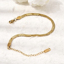 Schlangenkettenarmbänder aus 304 Edelstahl für Damen&nbsp;BJEW-P395-02G-03