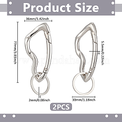 2 pieza de anillos de resorte de aleación para puerta&nbsp;FIND-UN0010-11P