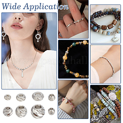 80pcs 8 Arten Messingperlen&nbsp;KK-PH0013-90