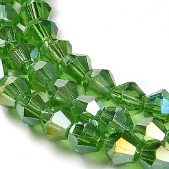 Transparentes perles de verre de galvanoplastie brins&nbsp;EGLA-A039-T2mm-B03