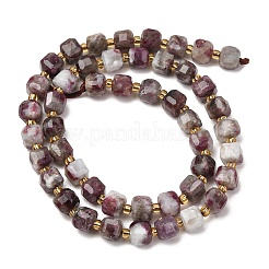 Fili di perle di tormalina fiore di prugna naturale&nbsp;GG-CBAC972-A02-01