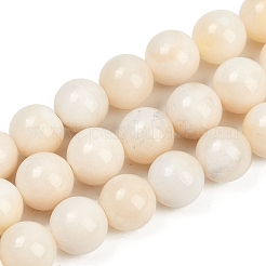 Natürliche weiße Jade perlen Stränge&nbsp;G-F792-C01-02
