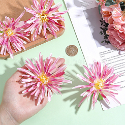 2 Paar Schuhschnallenclips aus Stoff und Kunststoff mit Blumenmuster&nbsp;AJEW-HY0003-42A
