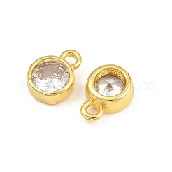 Ciondoli in ottone con pavé di zirconi chiari&nbsp;CU-CBAD306-24A-G