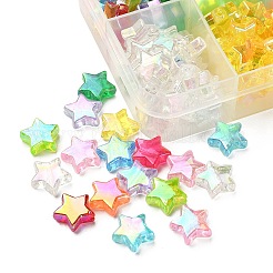 260~300pcs 10 Farben umweltfreundliche transparente Acrylperlen&nbsp;TACR-YW0001-66