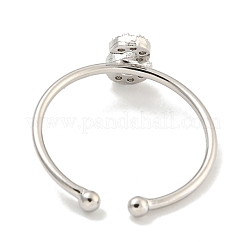 Offene Manschettenringe aus Messing mit Rack-Beschichtung für Damen&nbsp;RJEW-F162-02P-S