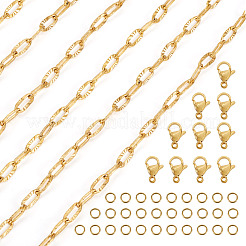 DIY 304 Edelstahl Büroklammer Ketten Armband Halskette Herstellungsset&nbsp;DIY-TA0009-54