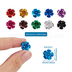 300 cabochon en aluminium 10 couleurs&nbsp;MRMJ-FW0001-02