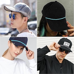 10 chaîne de casquette de baseball en turquoise synthétique&nbsp;HJEW-YW00096