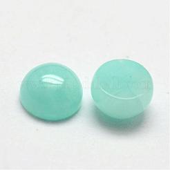 Cabochons d'amazonite naturelle en forme de dôme/demi-rond&nbsp;G-O146-02A