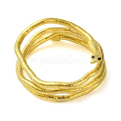 Braccialetti avvolgenti in ferro regolabili con serpente&nbsp;LS-BJEW-U004-03A-G
