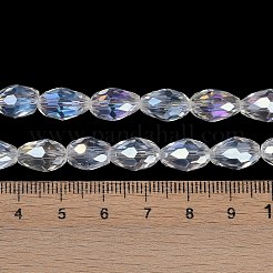 Transparentes perles de verre de galvanoplastie brins&nbsp;LS-EGLA-N013-T4mm-B01