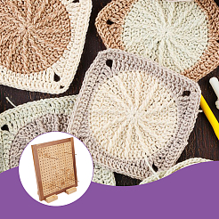 Planche de blocage rectangulaire en bois au crochet&nbsp;DIY-BC0013-59C