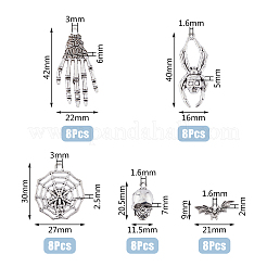 40pcs 5 pendentifs en alliage de style tibétain&nbsp;FIND-FH0008-61