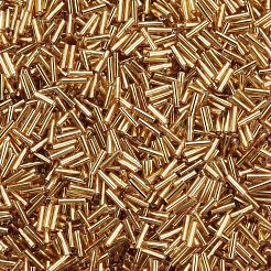 Vergoldet Glas Stiftperlen&nbsp;SEED-S046-01B-22B