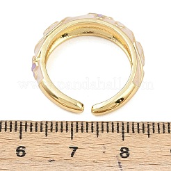 Bagues de manchette ouvertes en laiton pour femmes&nbsp;RJEW-K305-03A-G