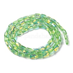 Transparentes perles de verre de galvanoplastie brins&nbsp;GLAA-Q099-G01-02