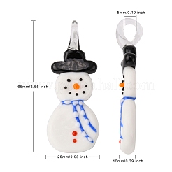 Weihnachten handgedrehten lampwork Glasanhänger&nbsp;LAMP-D424-M