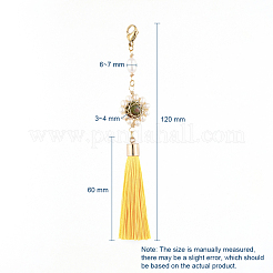Decorazioni di grande pendente in poliestere nappa&nbsp;HJEW-JM00379-M