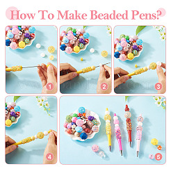 8 stylo à bille à paillettes en forme d'étoile&nbsp;FIND-TA0006-16