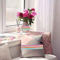 Ruban à rayures jacquard en polyester de 10 mètre&nbsp;DIY-DR0001-55D