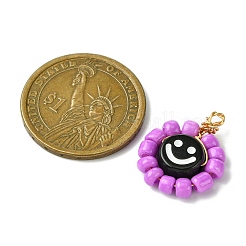 15 pendentif en perles de verre acrylique&nbsp;PALLOY-MZ00294