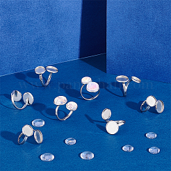 Kit para hacer anillos de dedo con cúpula en blanco&nbsp;DIY-UN0004-13