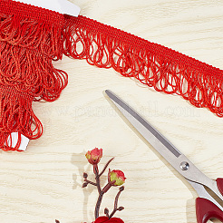 Polyester-Quasten-Spitzenband&nbsp;DIY-WH0308-535B