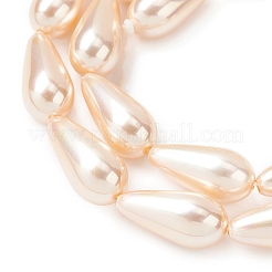 Brins de perles d'imitation en verre opaque électrolytique&nbsp;EGLA-H113-09A-02