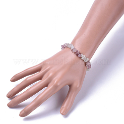 Bracciali in misto pietra naturale elasticizzata&nbsp;BJEW-JB04490