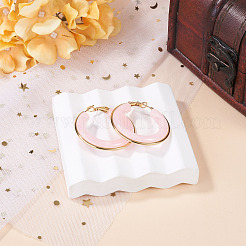 1 paire de boucles d'oreilles créoles en acier inoxydable 304&nbsp;EJEW-TA0001-89C