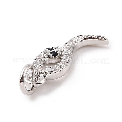 Breloques en laiton avec zircone cubique de micro pave&nbsp;KK-C012-09P