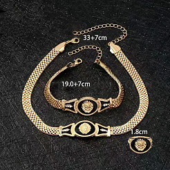 Zinklegierung Emaille Anhänger Halsketten & Armbänder & Ringe Sets&nbsp;FS-WG03226-01