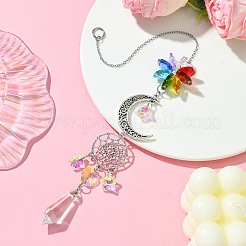 Ornements suspendus en alliage de style tibétain de lune&nbsp;HJEW-TA00280