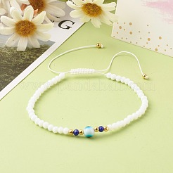 Verstellbare Armbänder aus geflochtenen Perlen aus Nylongarn&nbsp;BJEW-JB06440