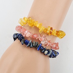 7pcs 7 Arten Chip natürliche und synthetische Edelsteinperlen-Stretch-Armbänder-Sets&nbsp;BJEW-SZ0001-39