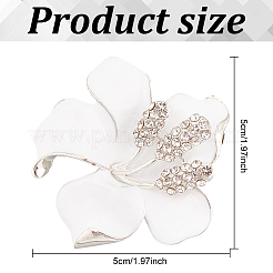 2 Stück 2 Farben Kristall Strass Blume Brosche Pin&nbsp;JEWB-FI0001-02