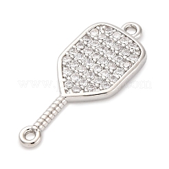 Verbindungsanhänger mit Mikropavé aus Messing mit durchsichtigen Zirkonia-Steinen&nbsp;KK-P288-01P