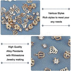 60 pièces 6 styles pendentifs en alliage&nbsp;PALLOY-PH0001-76G