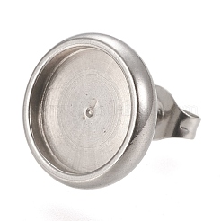 Montature per orecchini a bottone in acciaio inossidabile 304 anti-ossidazione&nbsp;STAS-K202-05D-P