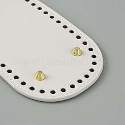 Ovale pu-leder strickhäkeln taschen nagel boden shaper pad&nbsp;DIY-WH0349-26LG-06