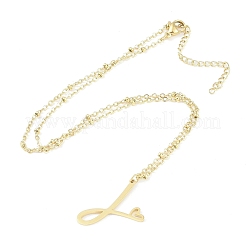 Colliers pendentifs en acier inoxydable 304&nbsp;LS-NJEW-H029-02G-J