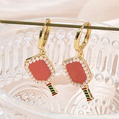 Boucles d'oreilles créoles en laiton pour femmes&nbsp;EJEW-A168-08G