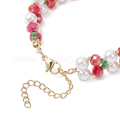 Bracelets de Noël en perles de verre&nbsp;BJEW-TA00687