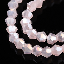 Abalorios de vidrio imitación de jade electroplate hebras&nbsp;EGLA-A039-J2mm-B07