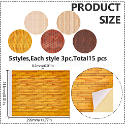 15 Stück 5 Stile Papier Puppenhaus Wanddekoration&nbsp;DIY-GO0002-42
