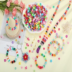 600pcs 2 Farben undurchsichtige Acrylperlen&nbsp;MACR-SZ0001-89